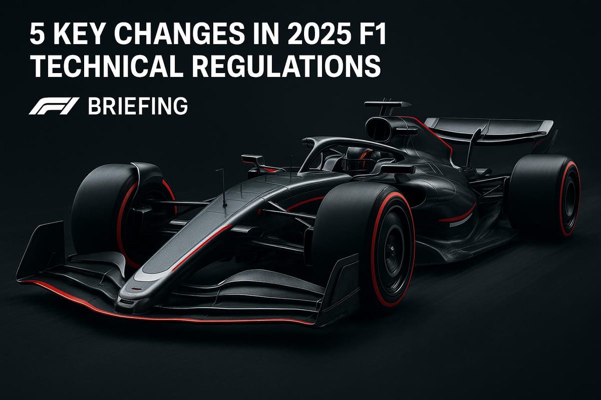 5 Key Changes in 2025 F1 Technical Regulations