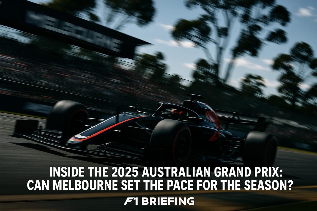 Inside the 2025 Australian Grand Prix: Can Melbourne Set the Pace for the Season?