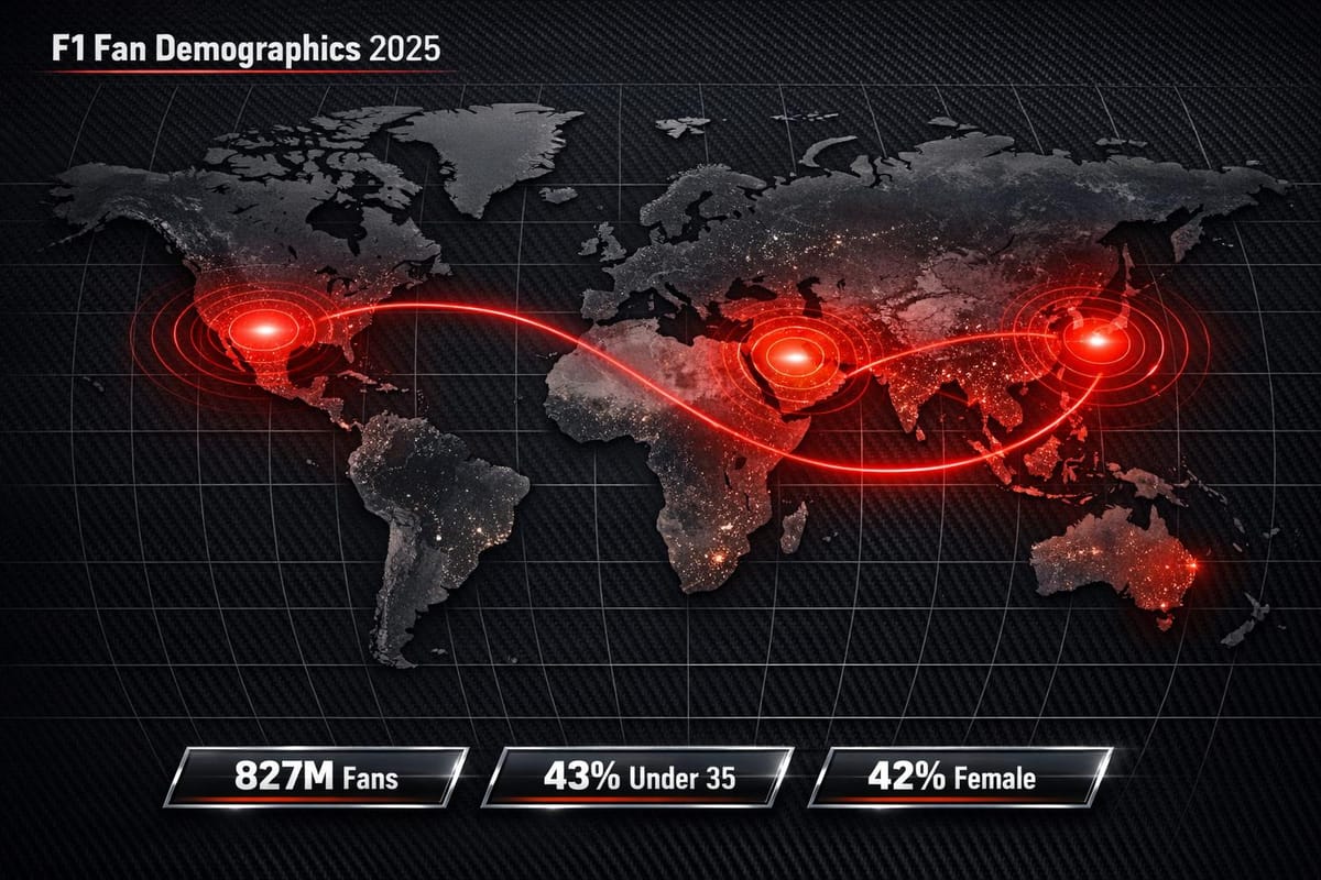 F1 Fan Demographics: Age, Gender, and Regions