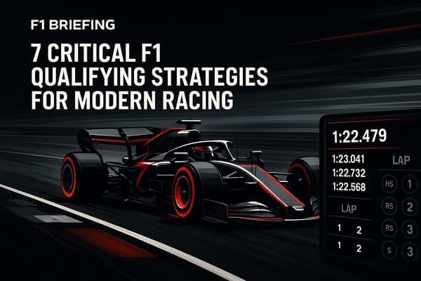7 Critical F1 Qualifying Strategies for Modern Racing